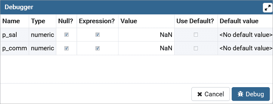 The Debugger window